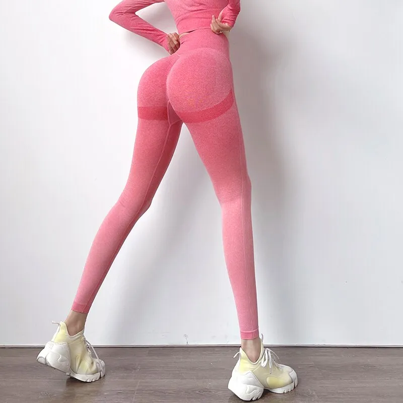 045 Candy Doule Colour Push Up Fitness Leggings HOT SELLER