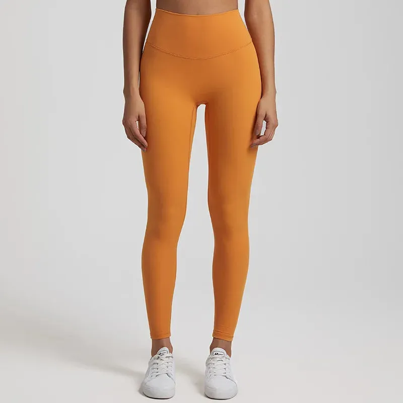 064 High Waist Nude Lycra Leggings