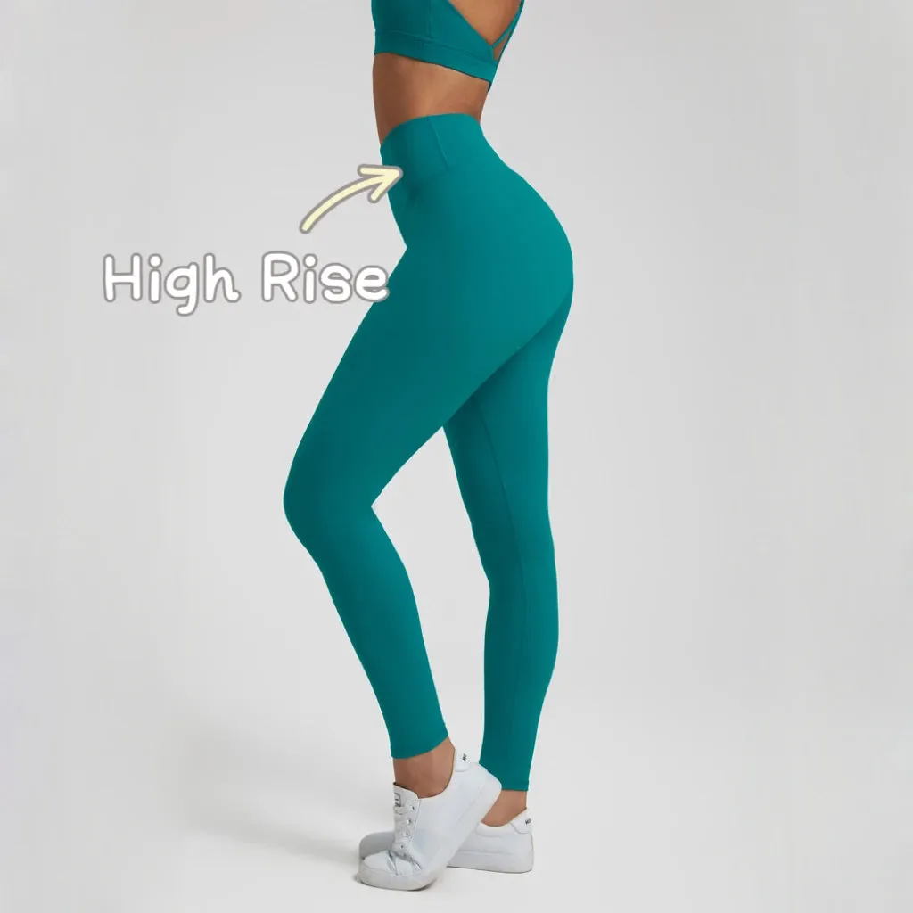 064 High Waist Nude Lycra Leggings