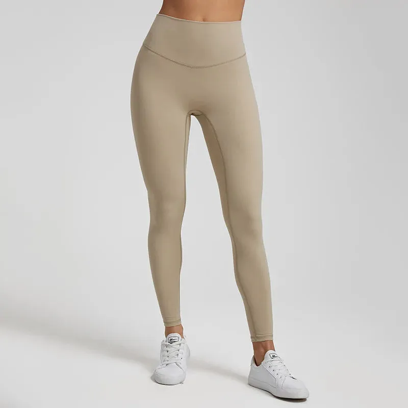 064 High Waist Nude Lycra Leggings