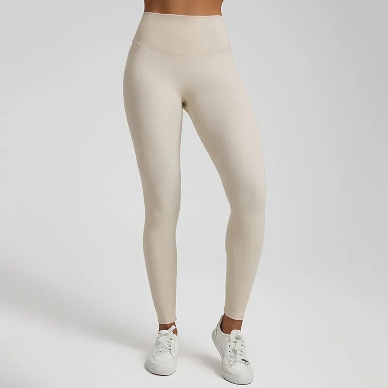 064 High Waist Nude Lycra Leggings