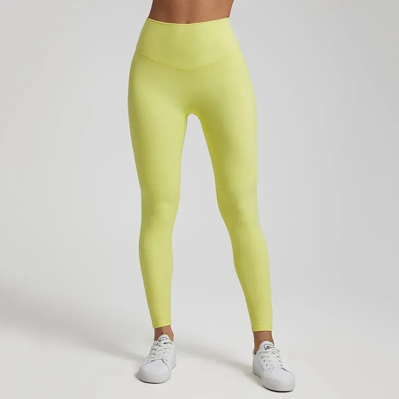 064 High Waist Nude Lycra Leggings