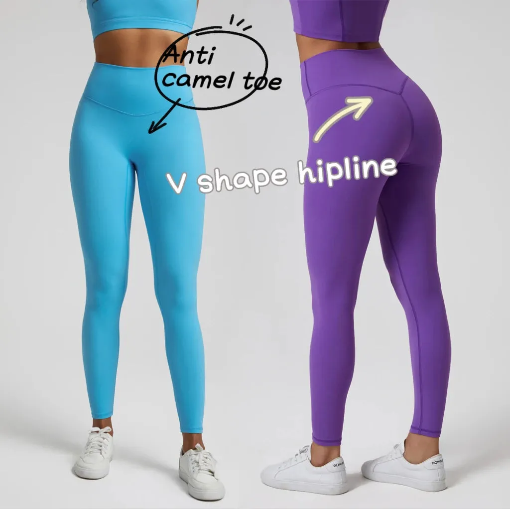 064 High Waist Nude Lycra Leggings