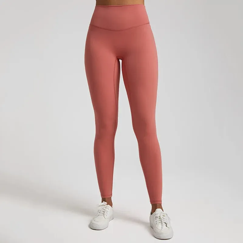 064 High Waist Nude Lycra Leggings