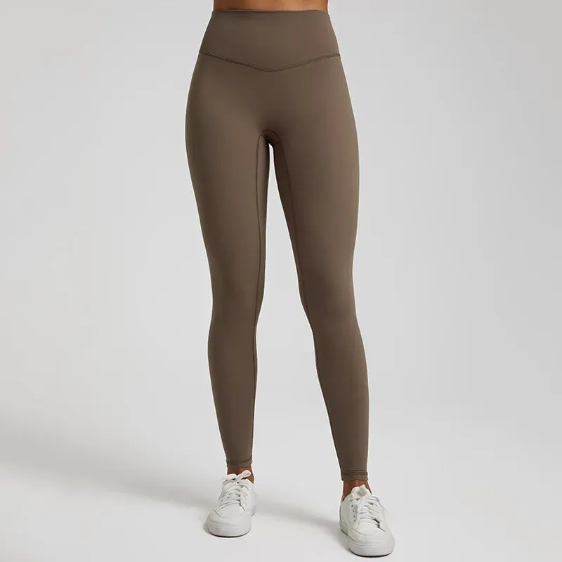 064 High Waist Nude Lycra Leggings