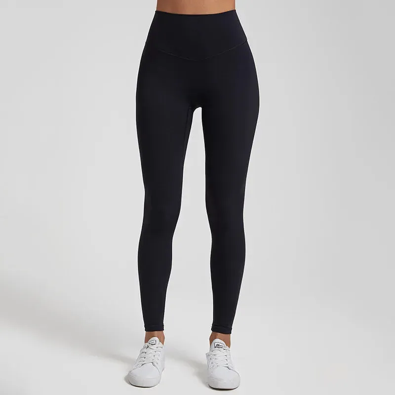 064 High Waist Nude Lycra Leggings