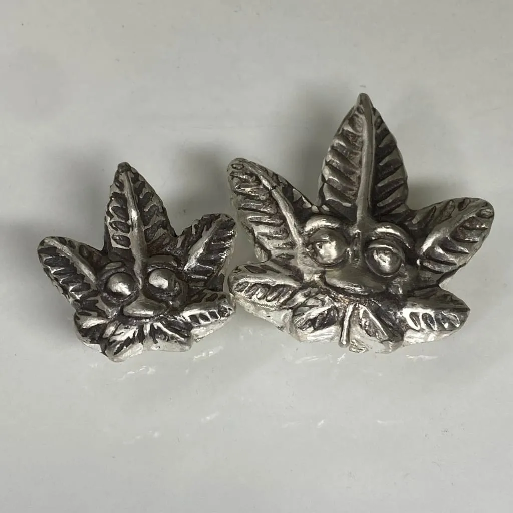 1 Ozt MK BarZ "Stoned AF" Weed Leaf Bar .999 FS Hand Poured