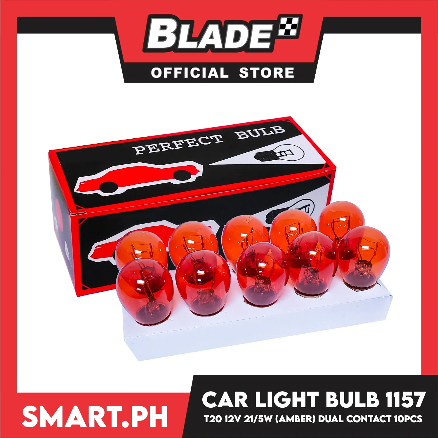 10pcs Halogen Perfect Bulb Car Light Bulb 1157 T20 12V 21-5W (Amber Copper Base) Dual Contact, Car Light Indicator Reversing Light Bulb Stop Light Rear Turn Signal