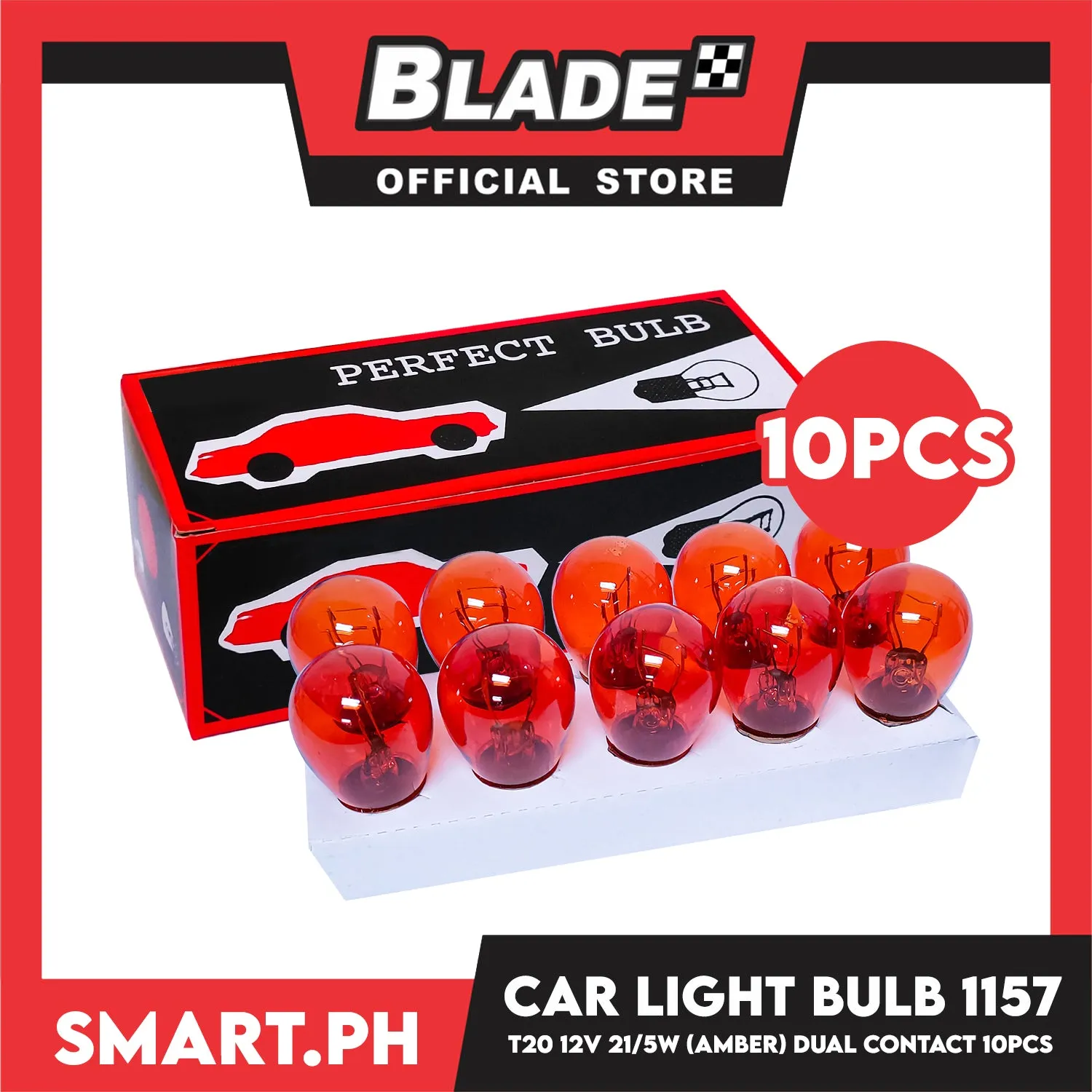 10pcs Halogen Perfect Bulb Car Light Bulb 1157 T20 12V 21-5W (Amber Copper Base) Dual Contact, Car Light Indicator Reversing Light Bulb Stop Light Rear Turn Signal