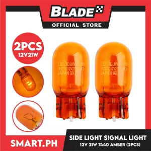 2pcs Halogen Perfect Bulb Car Light Bulb T20 12V 21 7440 (Amber) Single Filament, Car Light Indicator Reversing Light Bulb Stop Light Rear Turn Signal