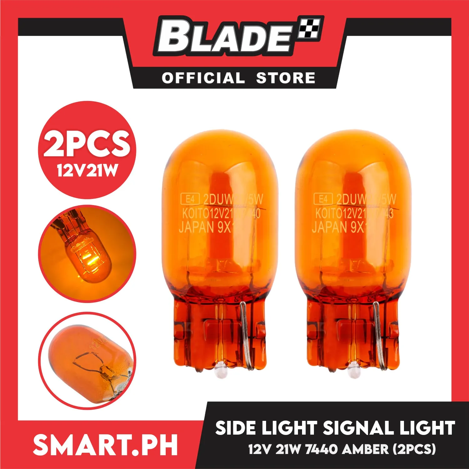 2pcs Halogen Perfect Bulb Car Light Bulb T20 12V 21 7440 (Amber) Single Filament, Car Light Indicator Reversing Light Bulb Stop Light Rear Turn Signal