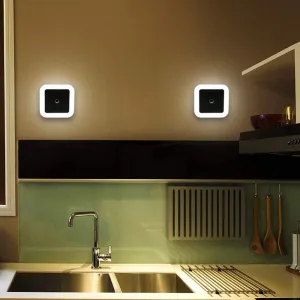 2pcs Novelty Square Light Sensor Bedroom Lamp