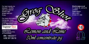 30ml Grog Shot Concentrate - Lemon and Lime