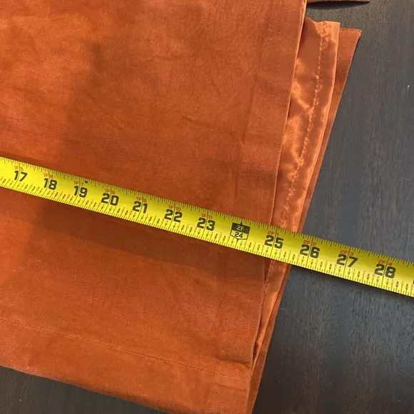 413A) Terry Lewis Sz 24 Suede Like Orange Skirt