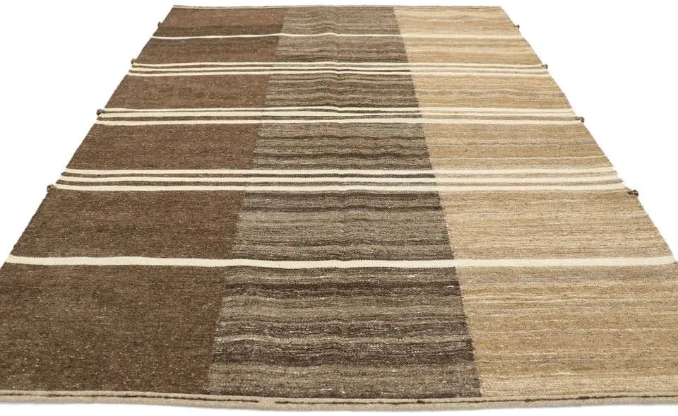 4'9" x 6'5" Striped Kilim Rug
