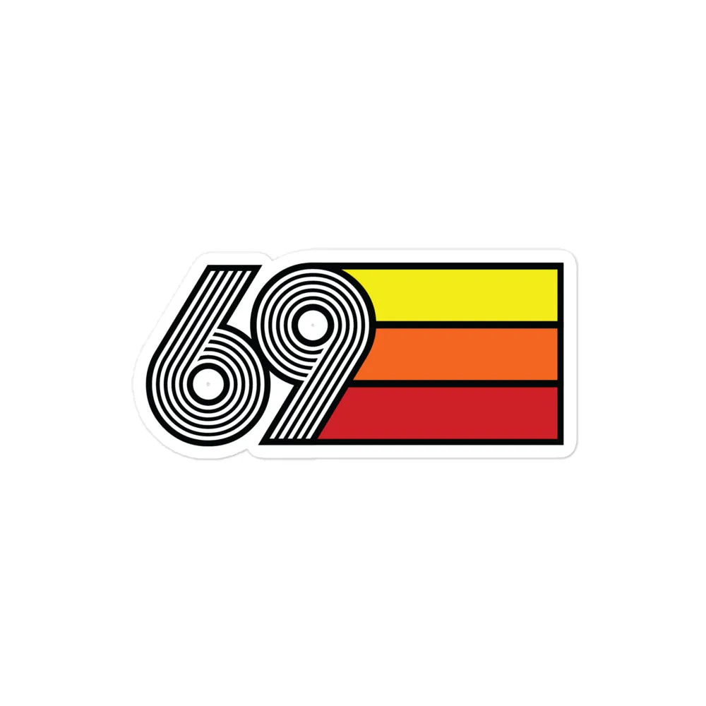 69 - 1969 Retro Tri- Line Decal Decoration Bubble-free Vinyl stickers
