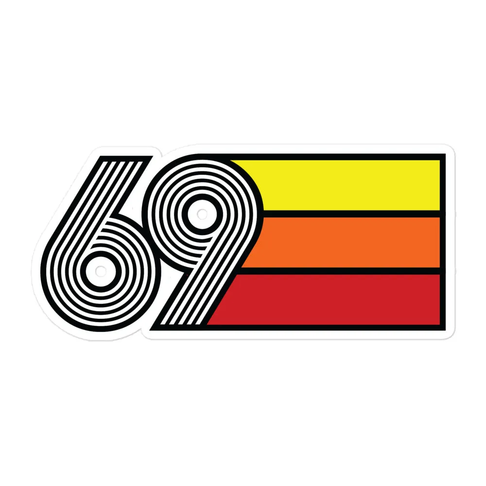 69 - 1969 Retro Tri- Line Decal Decoration Bubble-free Vinyl stickers