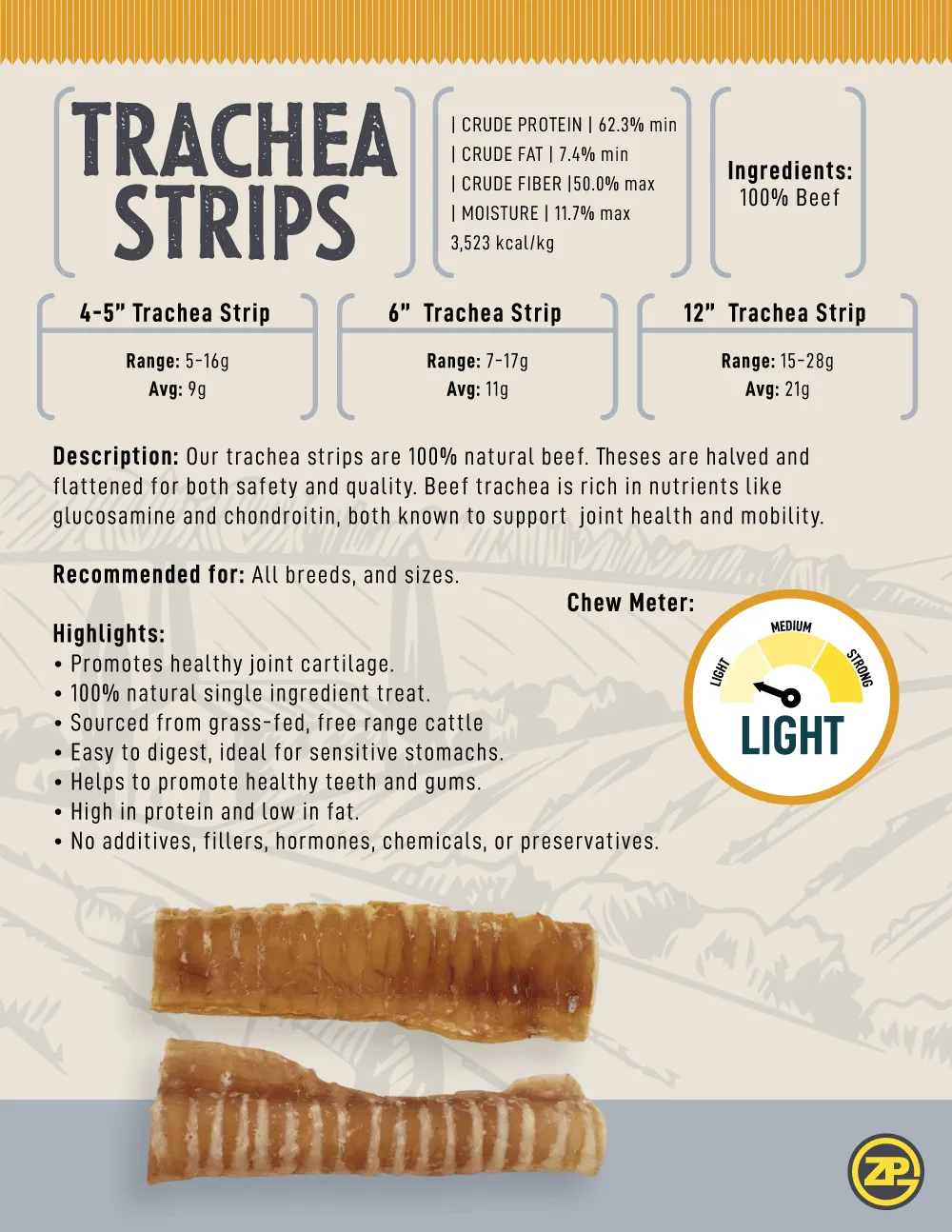 6" Trachea Flats