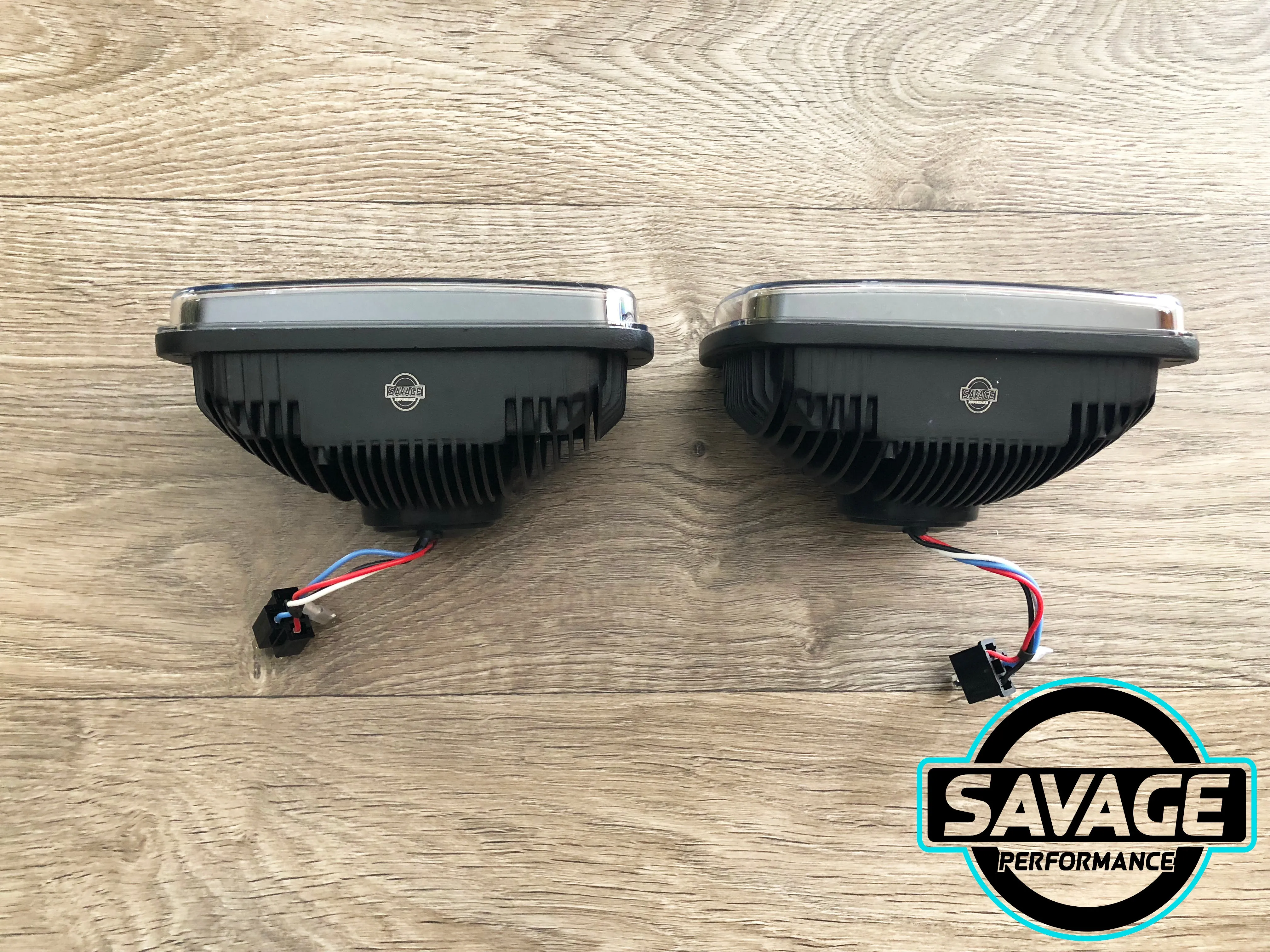 7 Inch x 5 Inch BLACK LED Headlights