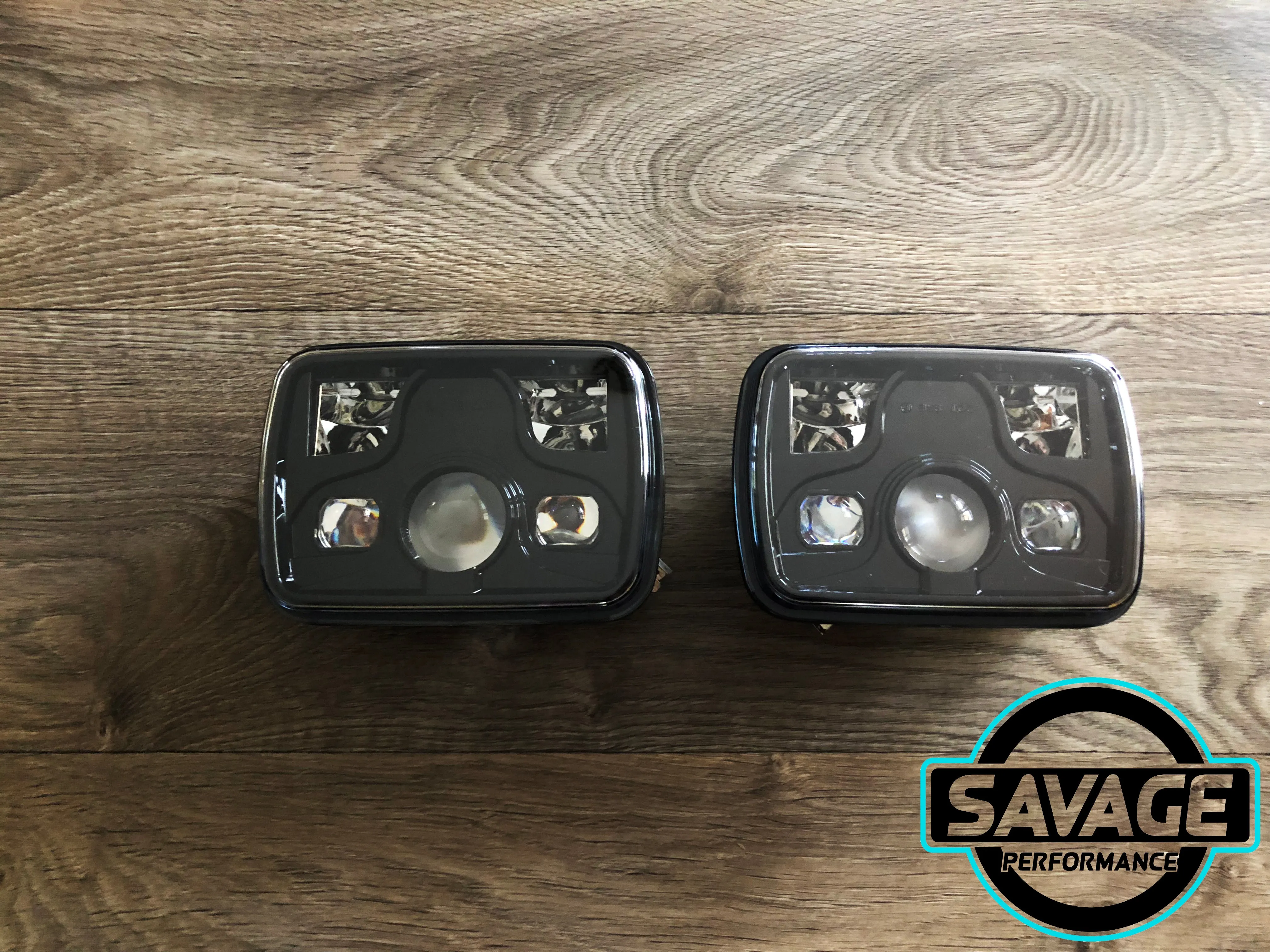 7 Inch x 5 Inch BLACK LED Headlights