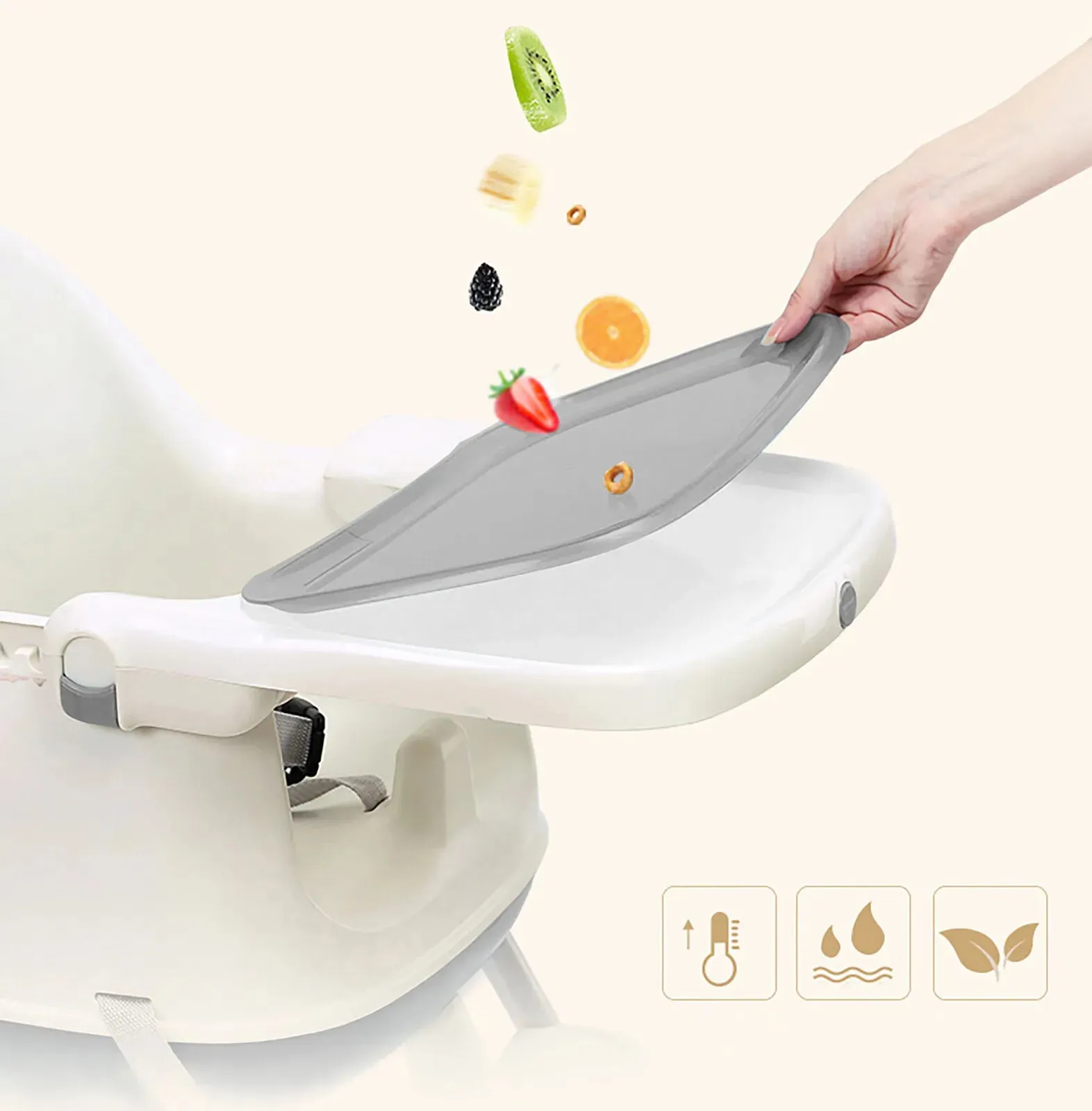 8-in-1 Ergonomic Grow-with-Me High Chair | Booster Seat for Chair | Low Chair | Removable Tray | 6m - 4 years