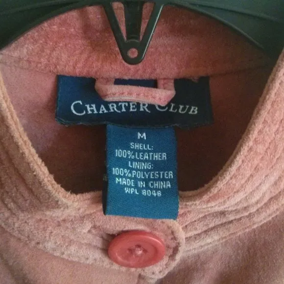 90s Style Pink Suede Shacket/Shirt Jacket- Size M