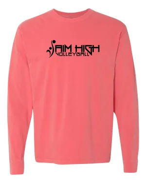 AIM HIGH VOLLEYBALL Comfort Colors Long Sleeve Tee Watermelon