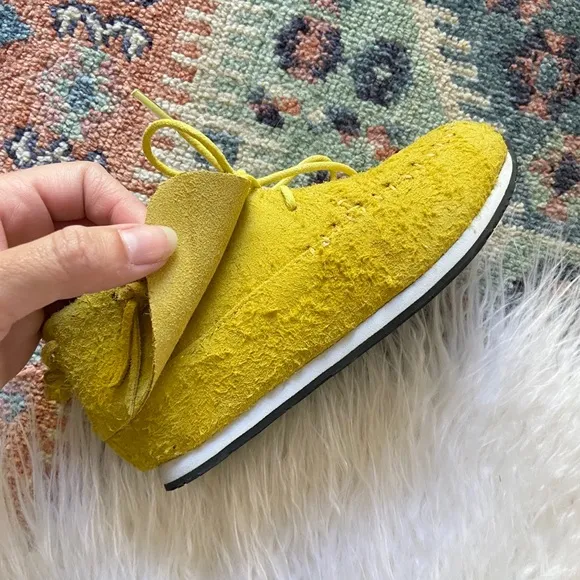 akid brand suede yellow sneaker boot kids 12 boys shoe leather moccasin