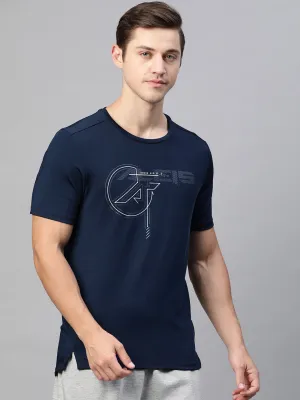 Alcis Men Solid Blue Tshirts