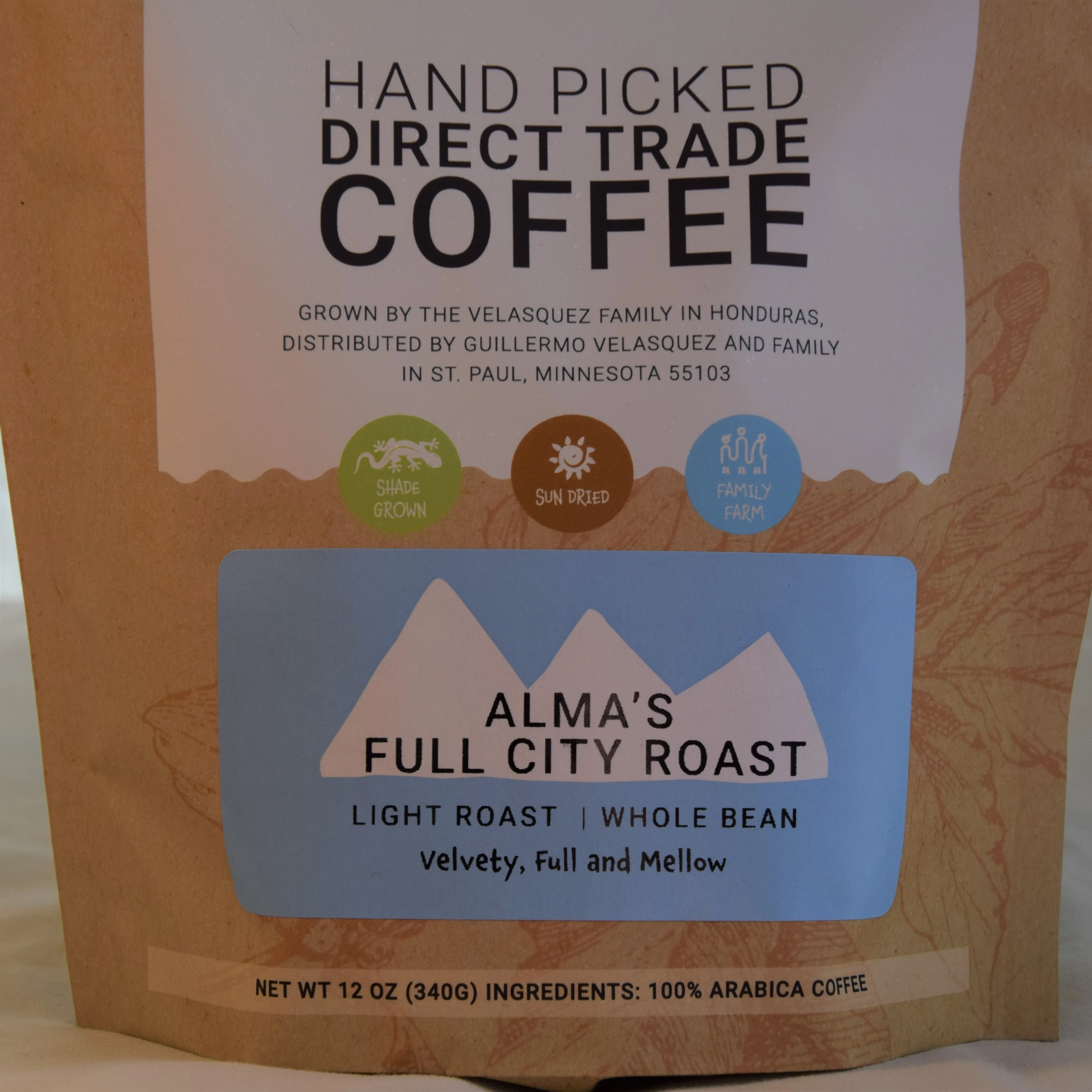 Alma's Full City Roast Coffee (light) | Velvety, Full and Mellow