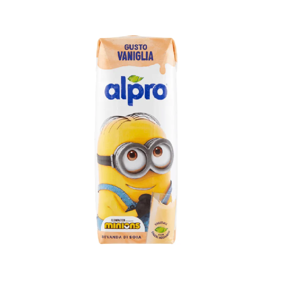 ALPRO Minions Gusto Vaniglia Gemüsegetränk, Soja mit Vanillegeschmack, 15x250ml