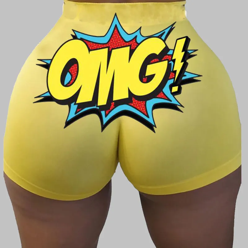 Animal Letter Print High Waist Panty