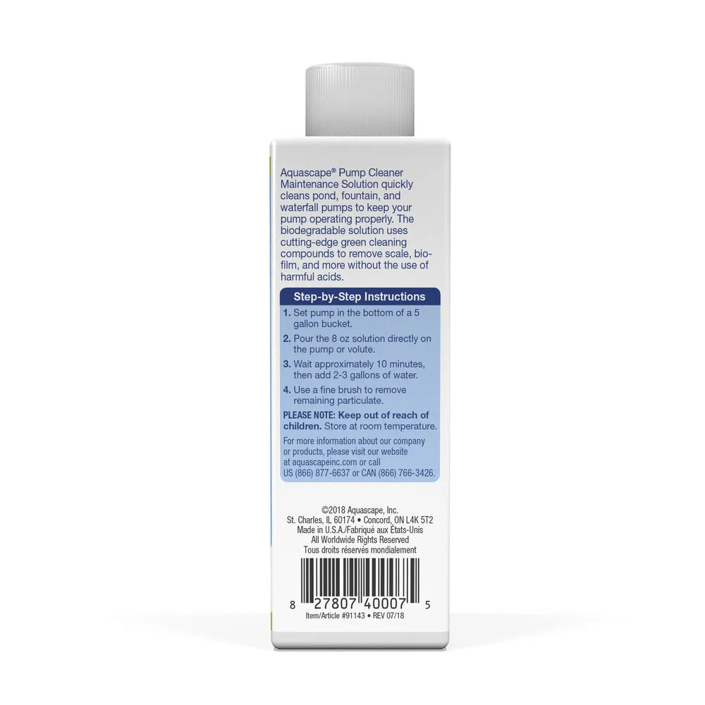 Aquascape Pump Cleaner Maintenance Solution - 8oz