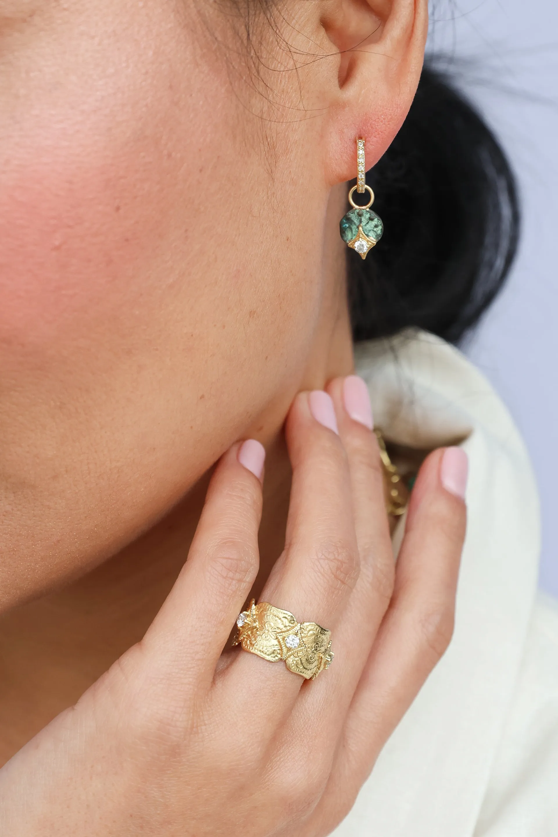 Artifact Drop Huggie Hoop Earrings