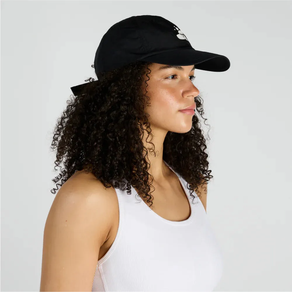 Bandit Running Nylon Dad Hat - Abstract Runner - Black
