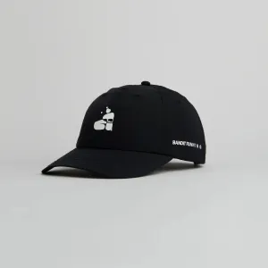 Bandit Running Nylon Dad Hat - Abstract Runner - Black