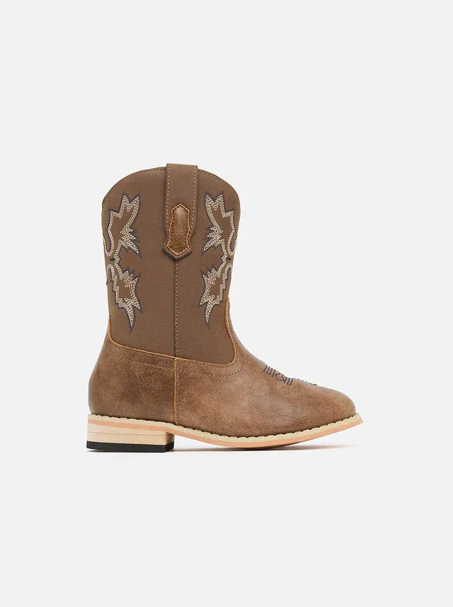 Baxter Junior Western  Boots Midnight Blue
