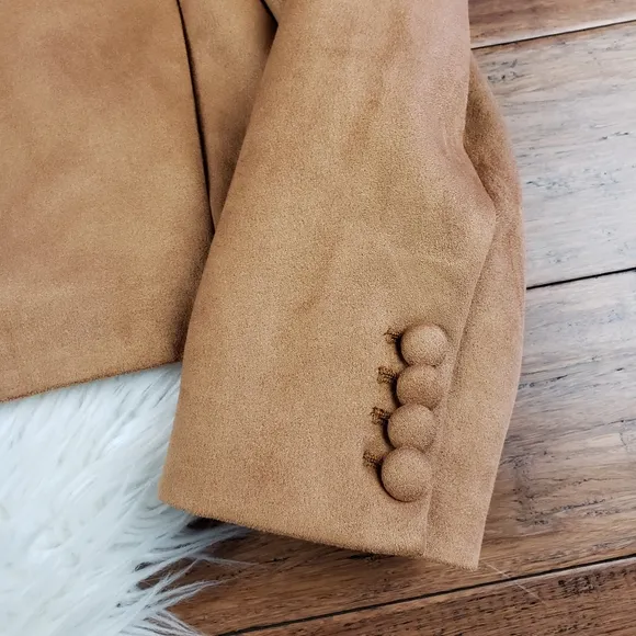 Bcbgmaxazria NEW faux suede puff sleeve jacket XL
