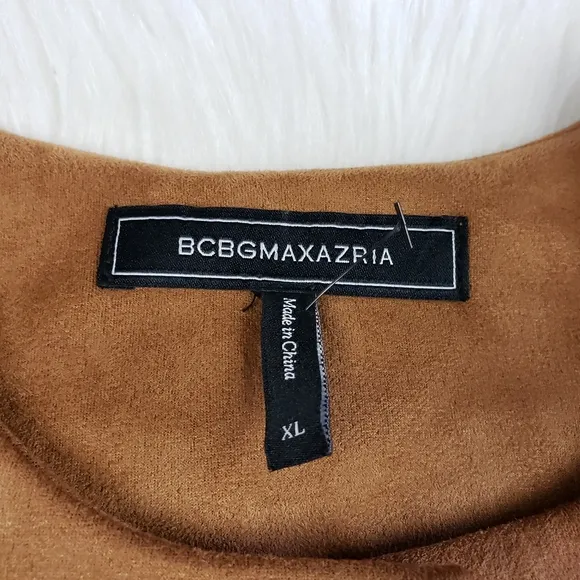 Bcbgmaxazria NEW faux suede puff sleeve jacket XL