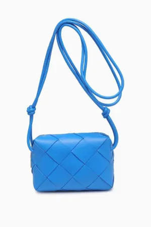 Blue Woven Crossbody Bag