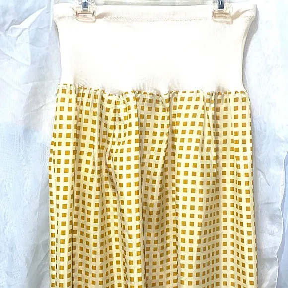 BOHO/SHABBY-CHIC MAXI YELLOW POLYESTER SKT SZ M