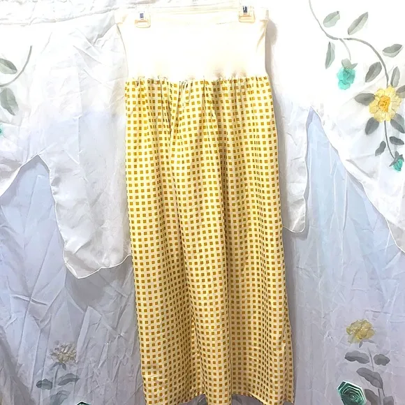 BOHO/SHABBY-CHIC MAXI YELLOW POLYESTER SKT SZ M