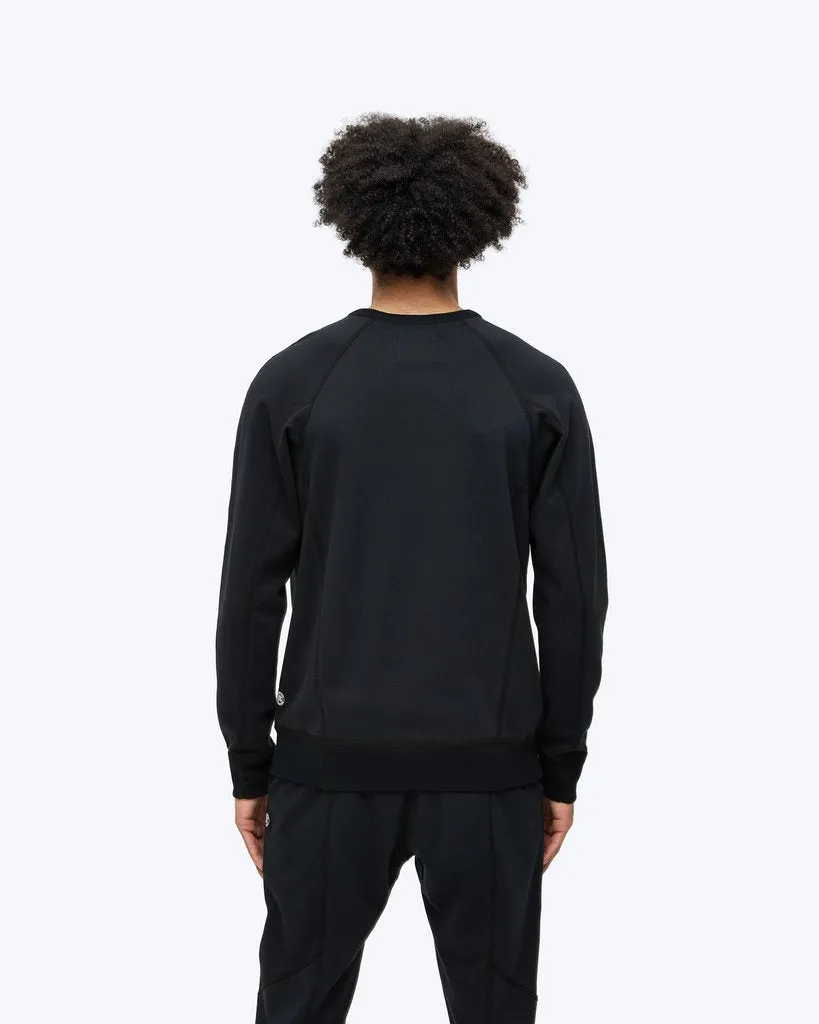 Bonded Jersey Crewneck - Black