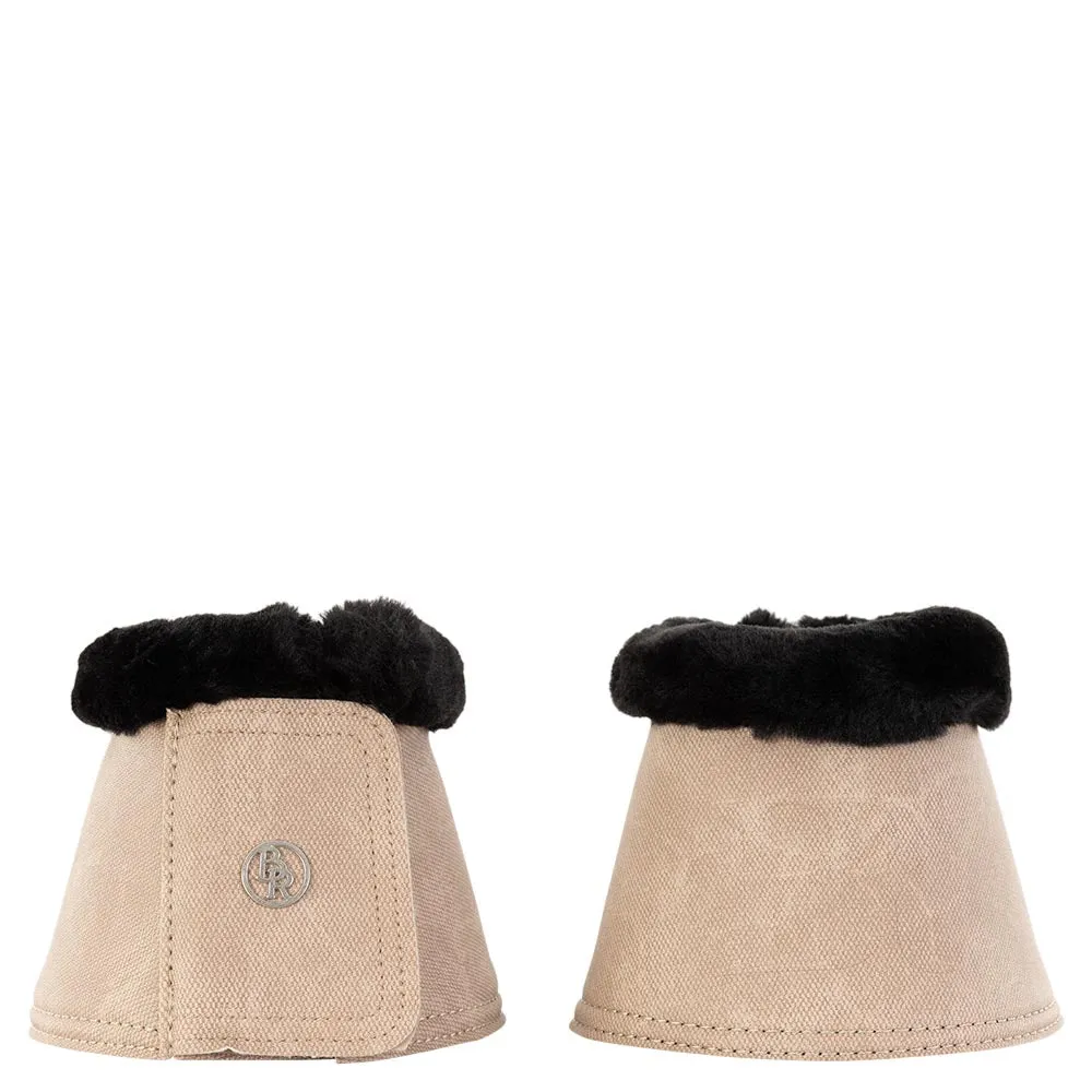BR Majestic Djoy Taupe grey faux fur overreach boots