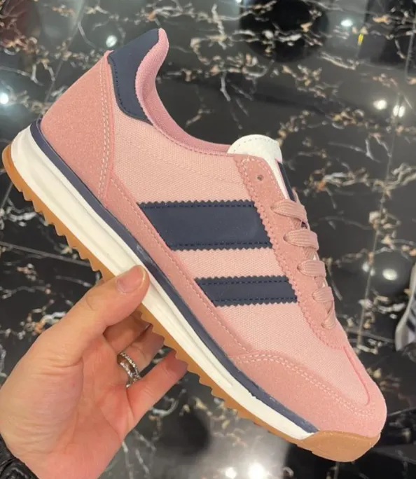 Britney Pink Side Stripe Trainers