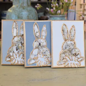 Bunny Oyster Shell Canvas 5"x7"