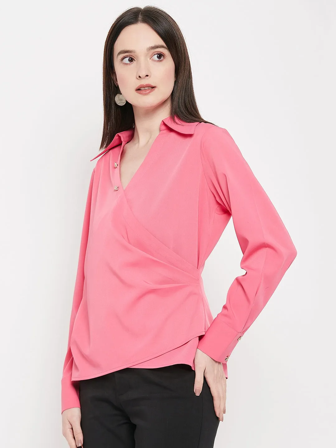 Camla Barcelona Frenchrosepink V- Neck Top