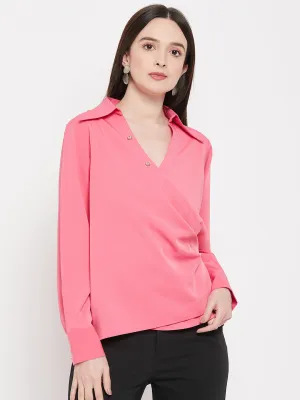 Camla Barcelona Frenchrosepink V- Neck Top