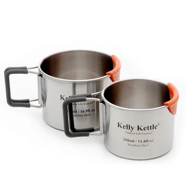 Camping Cup Set (350ml & 500ml) - Stainless Steel