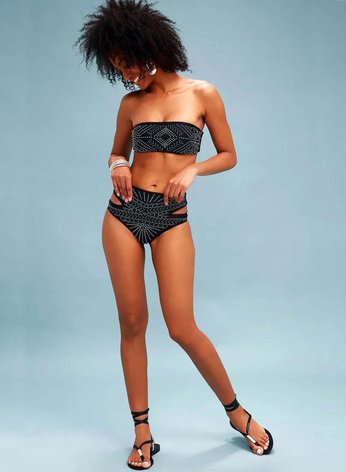 CHER High Waist Bandeau Bikini